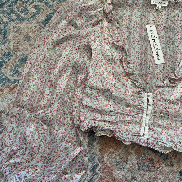 For Love and Lemons Natalie Crop Top NWT — Size Small - Picture 5 of 9